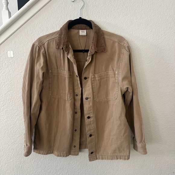 Zara Other - Zara Tan Lightweight Shirt Jacket - Boys 13-14